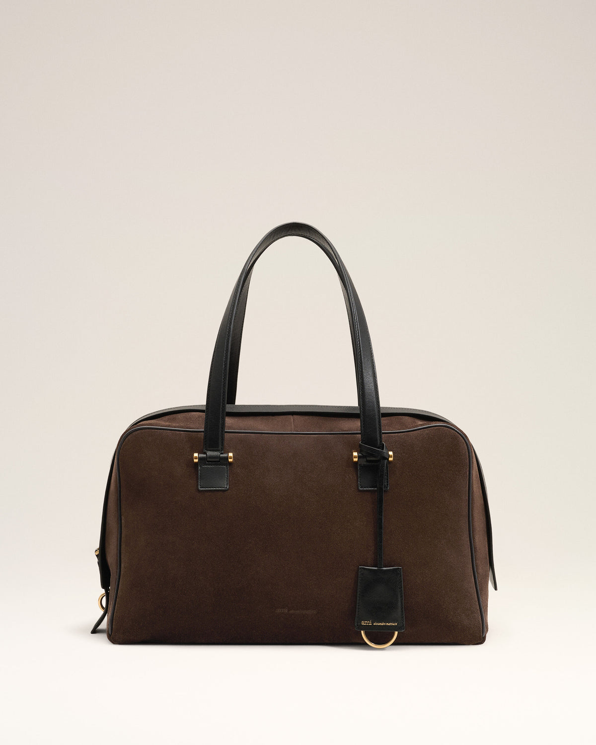 Brown cow leather Georges bowling bag - 1