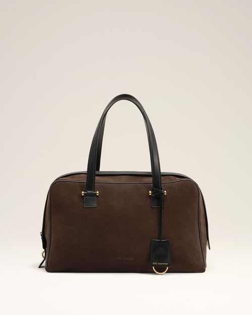 Sac bowling Georges marron en cuir de veau - 1 - Ami Paris
