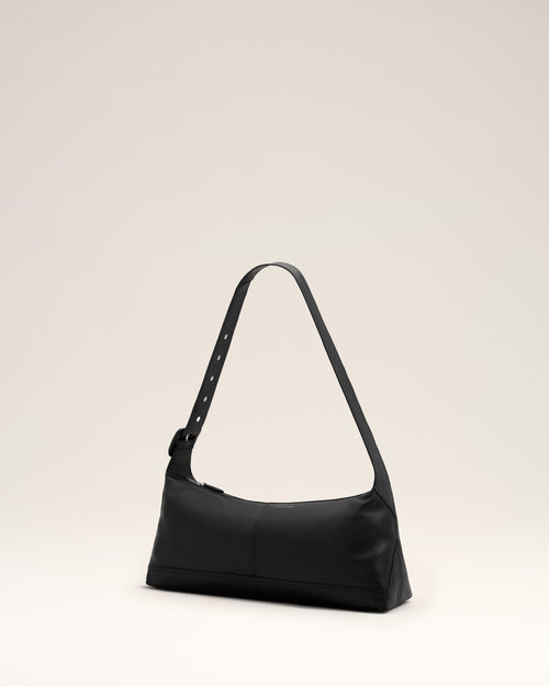 Petit sac crossbody Etienne noir en cuir de taurillon - Femme - 10 - AMI Paris - Ami Paris