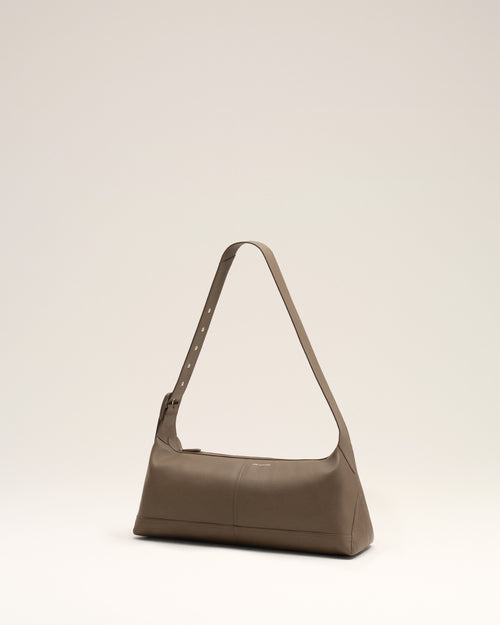 Small brown taurillon leather Etienne crossbody bag - Woman - 9 - AMI Paris - Ami Paris