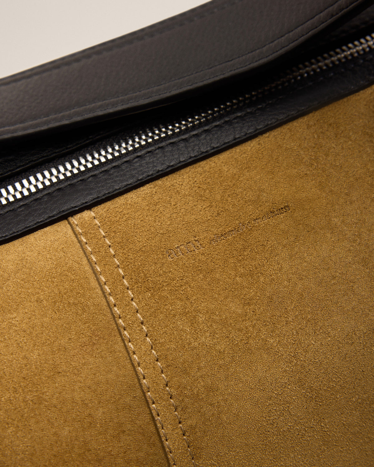 Bolso bandolera Etienne pequeño de cuero beige - 12