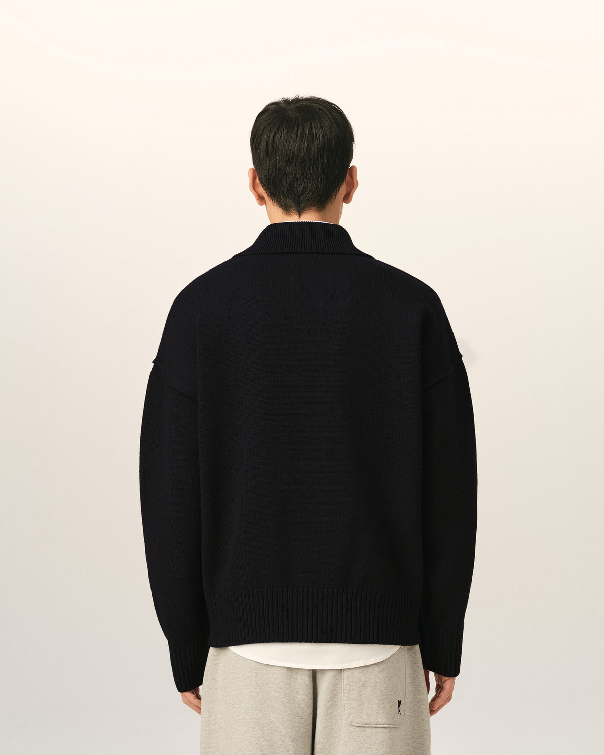 Polo Ami de Cœur in lana nera - 5