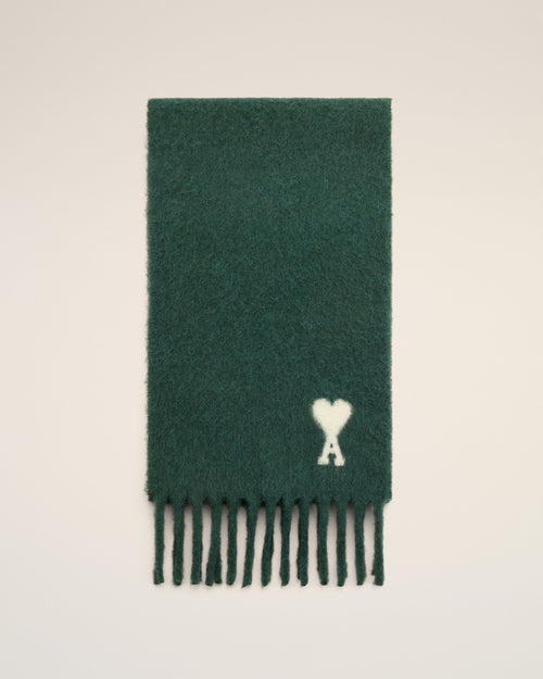 Sciarpa Ami de Cœur in alpaca verde - Donna - 4 - AMI Paris - Ami Paris