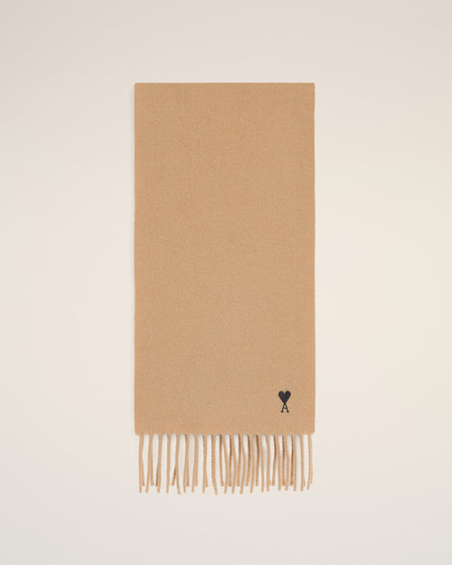 Echarpe beige en laine Ami de Coeur - Femme - 4 - AMI Paris - Ami Paris