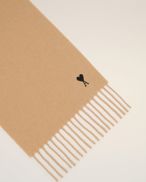 Echarpe beige en laine Ami de Coeur - Femme - 6 - AMI Paris - Ami Paris