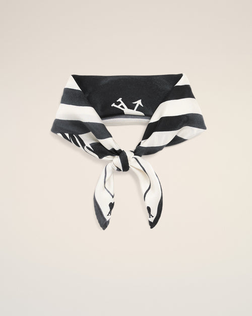 Black Silk Place Des Victoires Scarf - Man - 3 - AMI Paris - Ami Paris