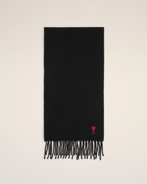 Echarpe noire en laine Ami de Coeur - NOIR - Ami Paris