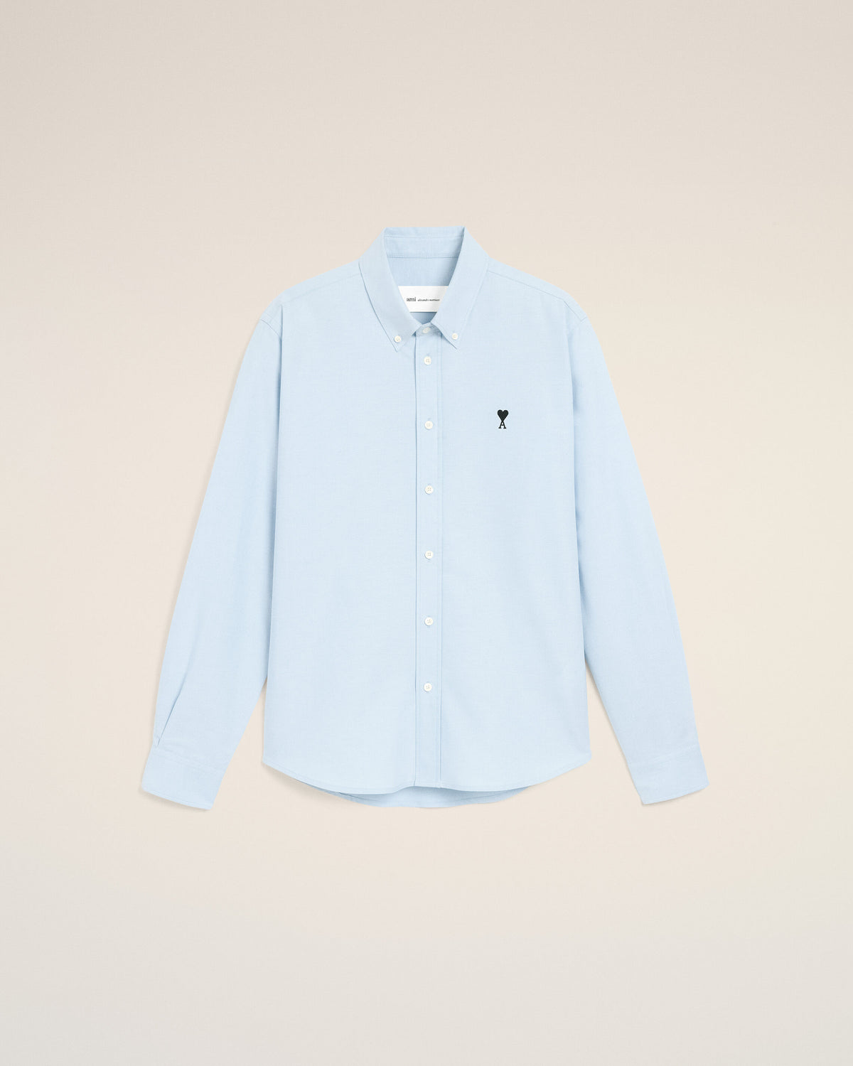 Blue cotton shirt with Ami de Coeur - 1