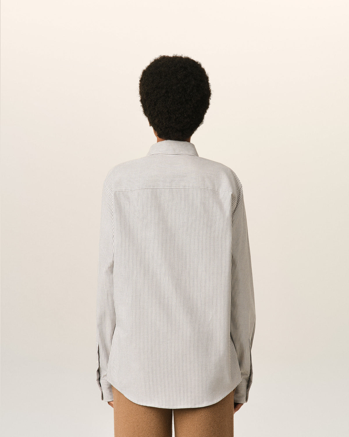 Black striped cotton shirt with Ami de Coeur - 11
