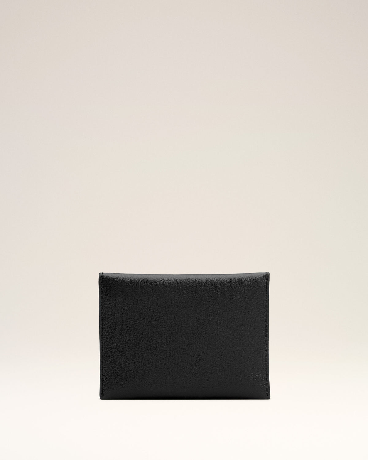 Black Carrousel Cow Leather Folded Card Holder - 2