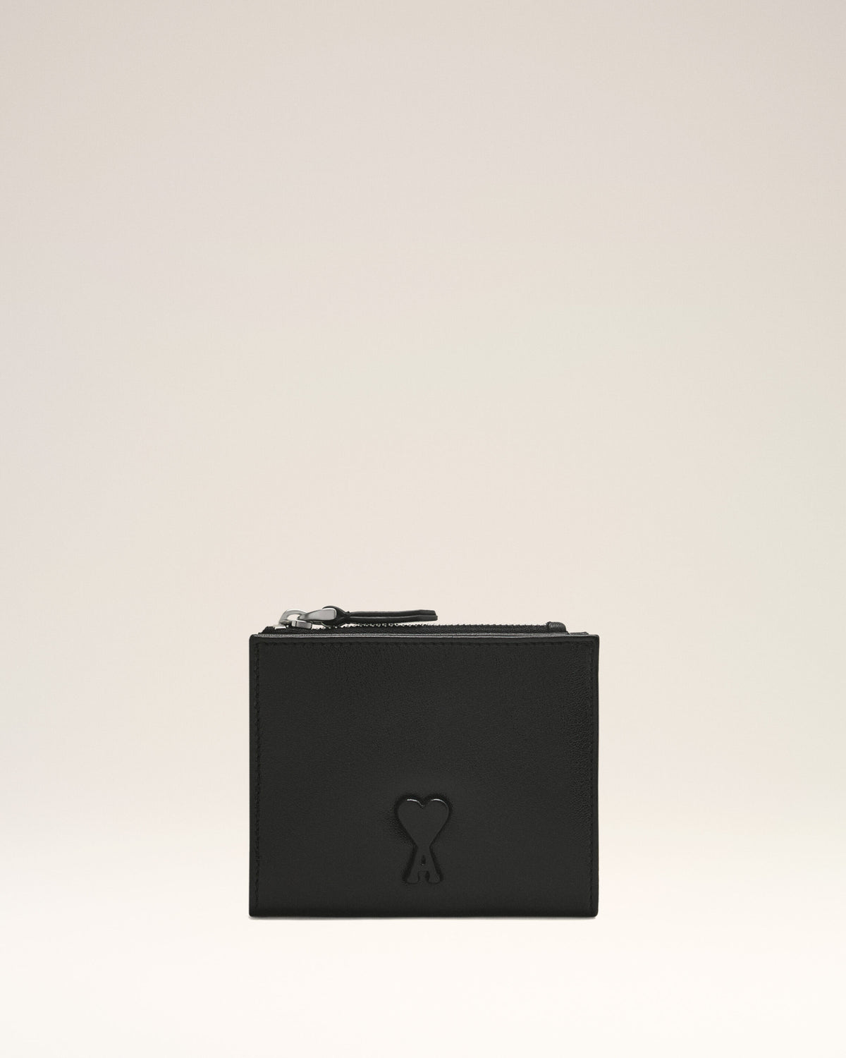 Portefeuille Voulez-Vous Noir Plié en Cuir De Vachette - 4