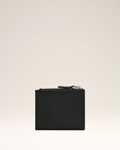 Portefeuille Voulez-Vous Noir Plié en Cuir De Vachette - Homme - 2 - AMI Paris - Ami Paris
