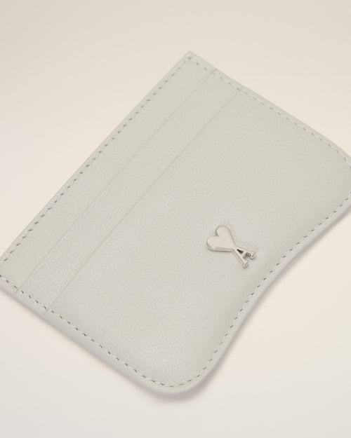 Grey Paris Paris zipped cowhide leather card holder - Man - 3 - AMI Paris - Ami Paris