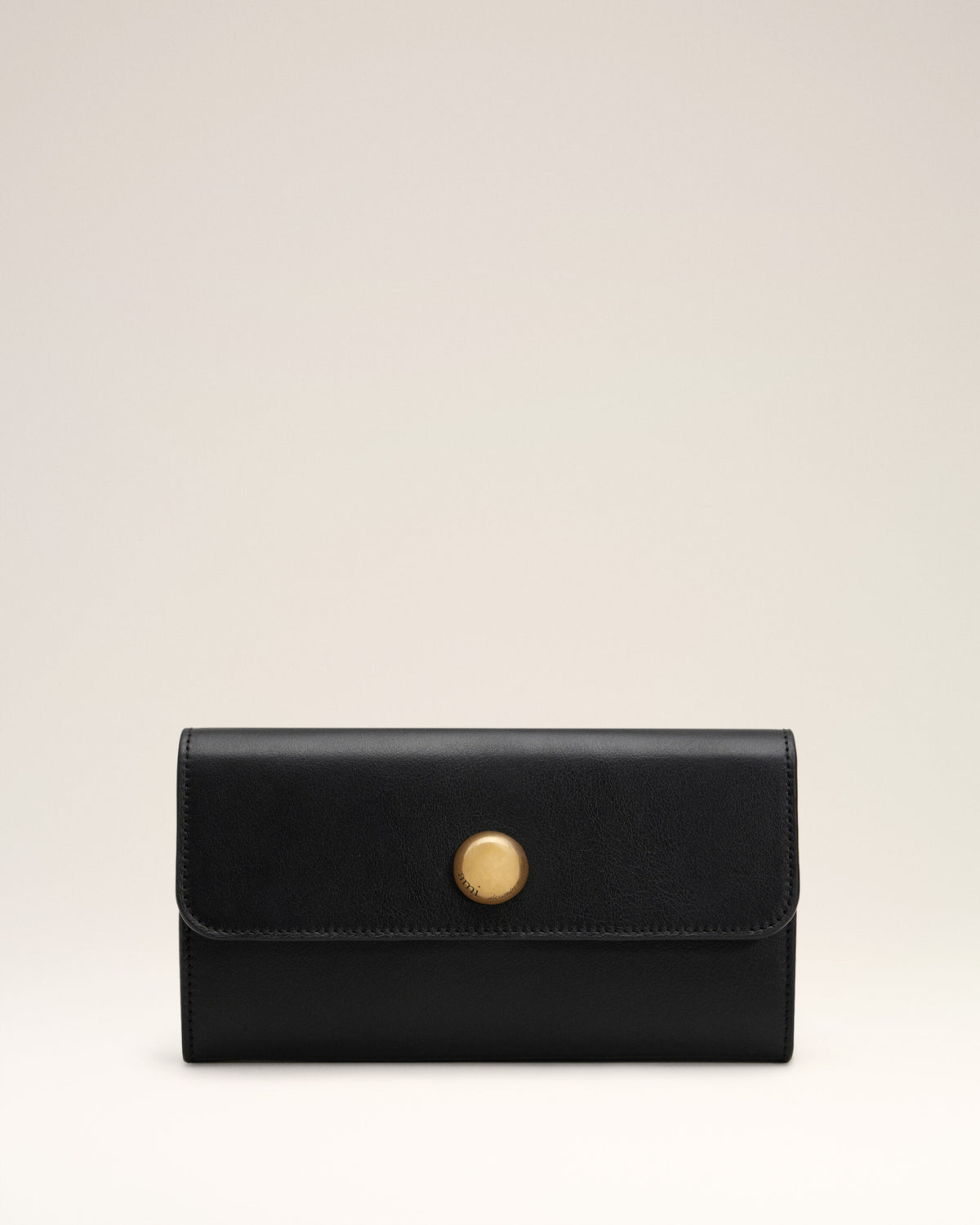 Black Smooth Leather Carrousel Continental Wallet - 4
