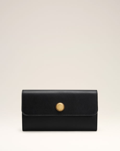Black Smooth Leather Carrousel Continental Wallet - Woman - 4 - AMI Paris - Ami Paris