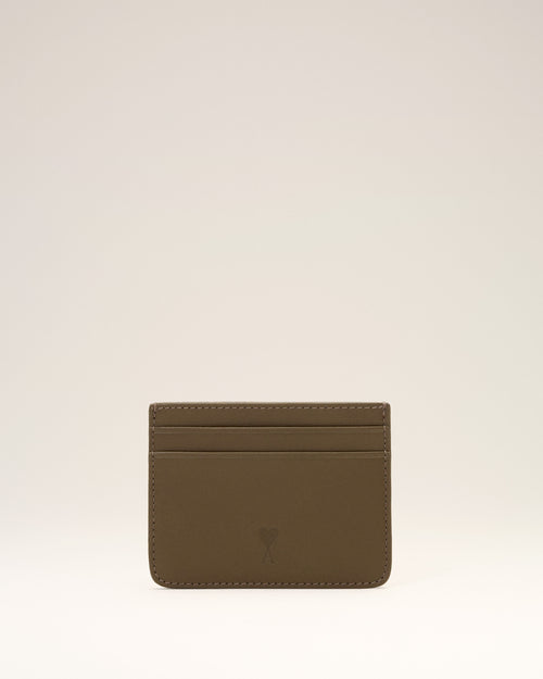 Porte-cartes marron en cuir de vachette Ami de Coeur - TRUFFE - Ami Paris