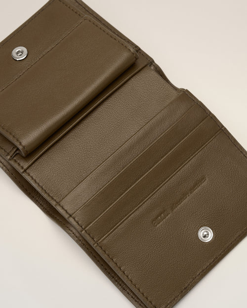Portafoglio bifold Ami de Cœur in pelle di vitello marrone - Uomo - 3 - AMI Paris - Ami Paris