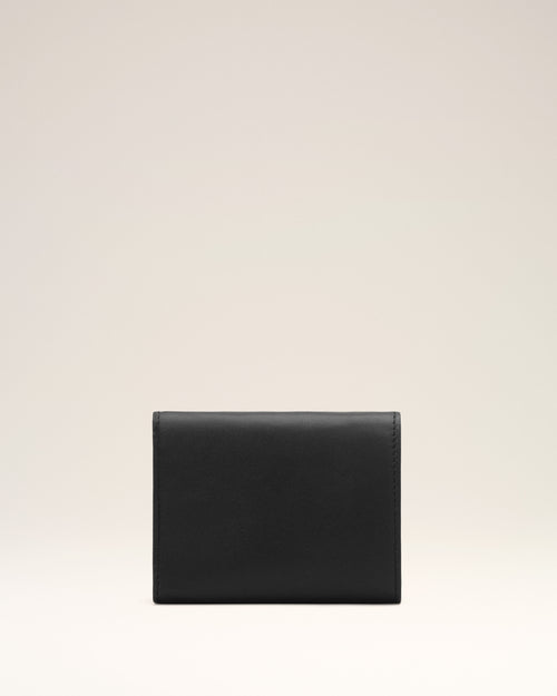 Cartera tríptica Ami de Cœur de cuero negro de vaca - Hombre - 2 - AMI Paris - Ami Paris