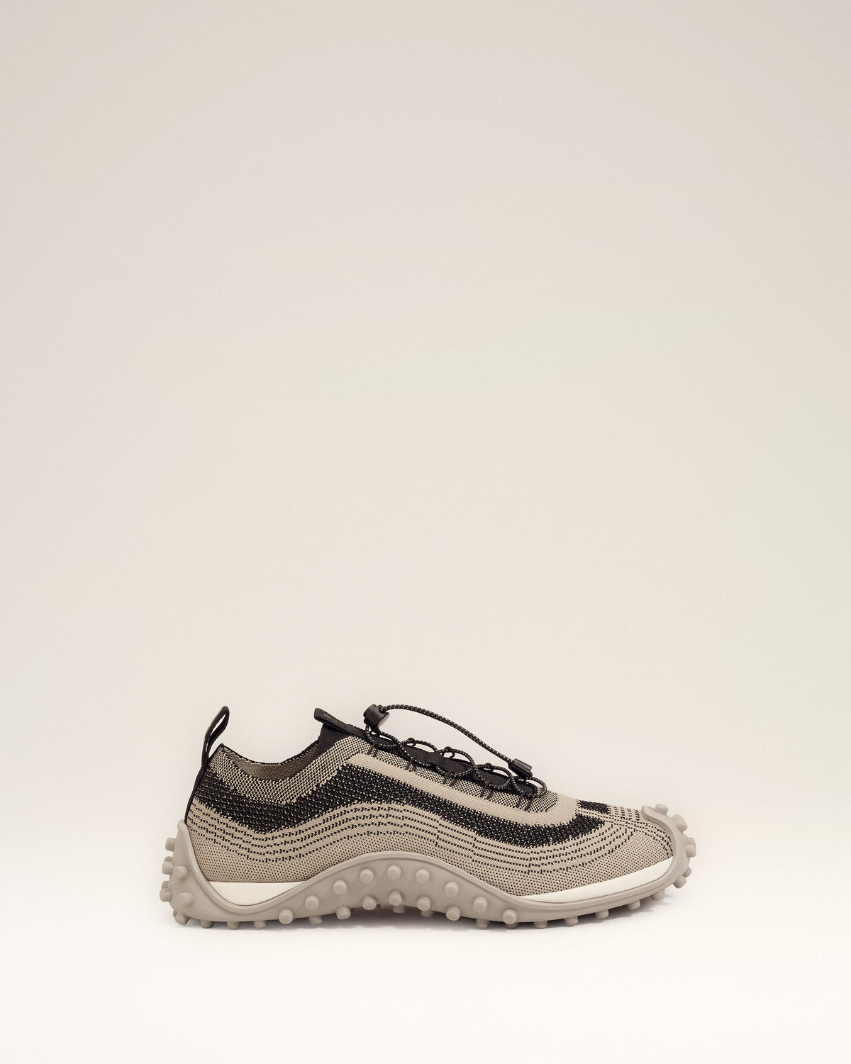 Beige Knit Mirage Sneakers - 1