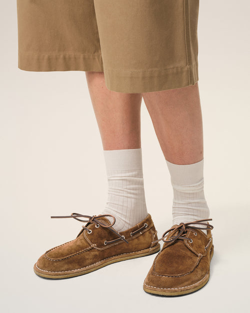 Chaussures Bateau Marron en Cuir De Veau - Homme - 2 - AMI Paris - Ami Paris