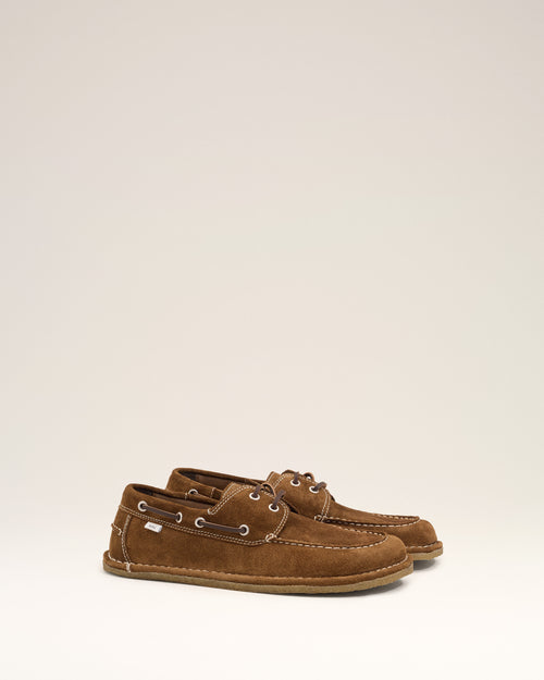 Chaussures Bateau Marron en Cuir De Veau - Femme - 9 - AMI Paris - Ami Paris