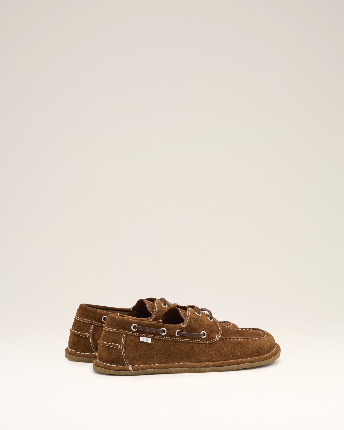 Chaussures Bateau Marron en Cuir De Veau - 4