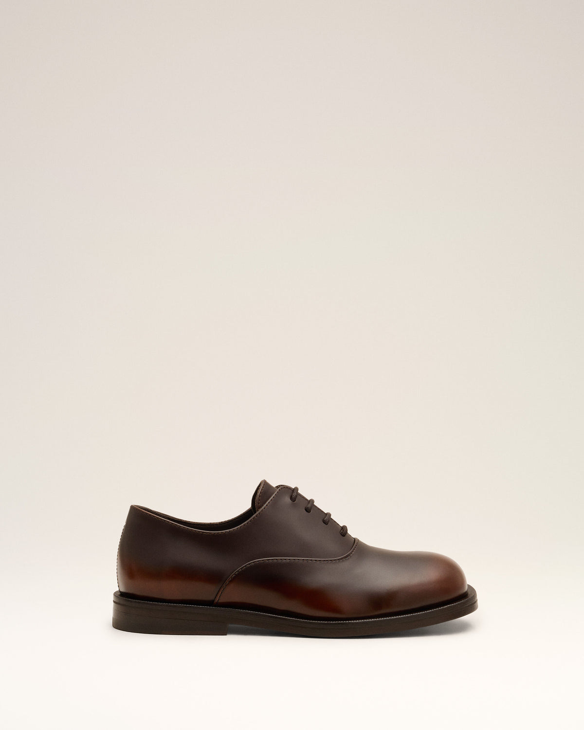 Brown cow leather oxford shoes - 6