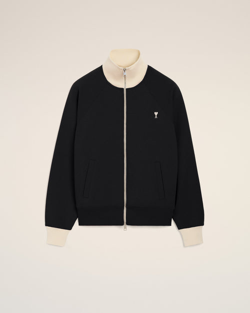                                Sweatshirt zippé noir en coton Ami de Coeur - 3                             - Ami Paris