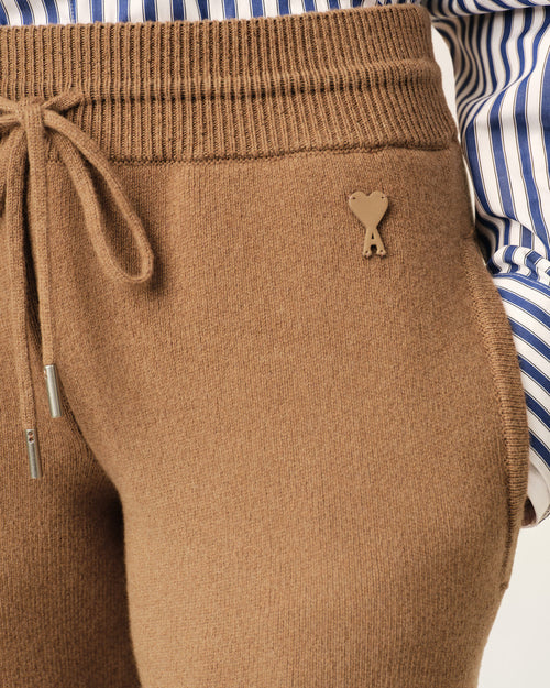 Pantalón deportivo de lana marrón - Mujer - 12 - AMI Paris - Ami Paris