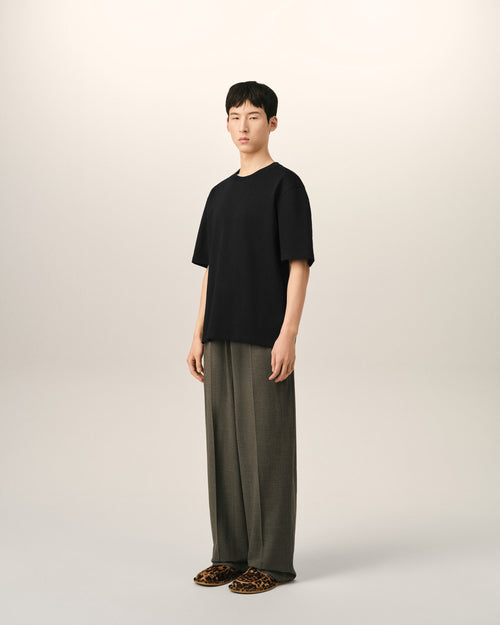 T-shirt noir en coton Ami de Coeur embossé - Homme - 6 - AMI Paris - Ami Paris