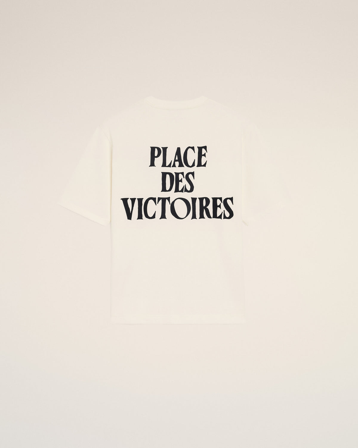 T-shirt Blanc Imprimé Place Des Victoires en Coton - 8
