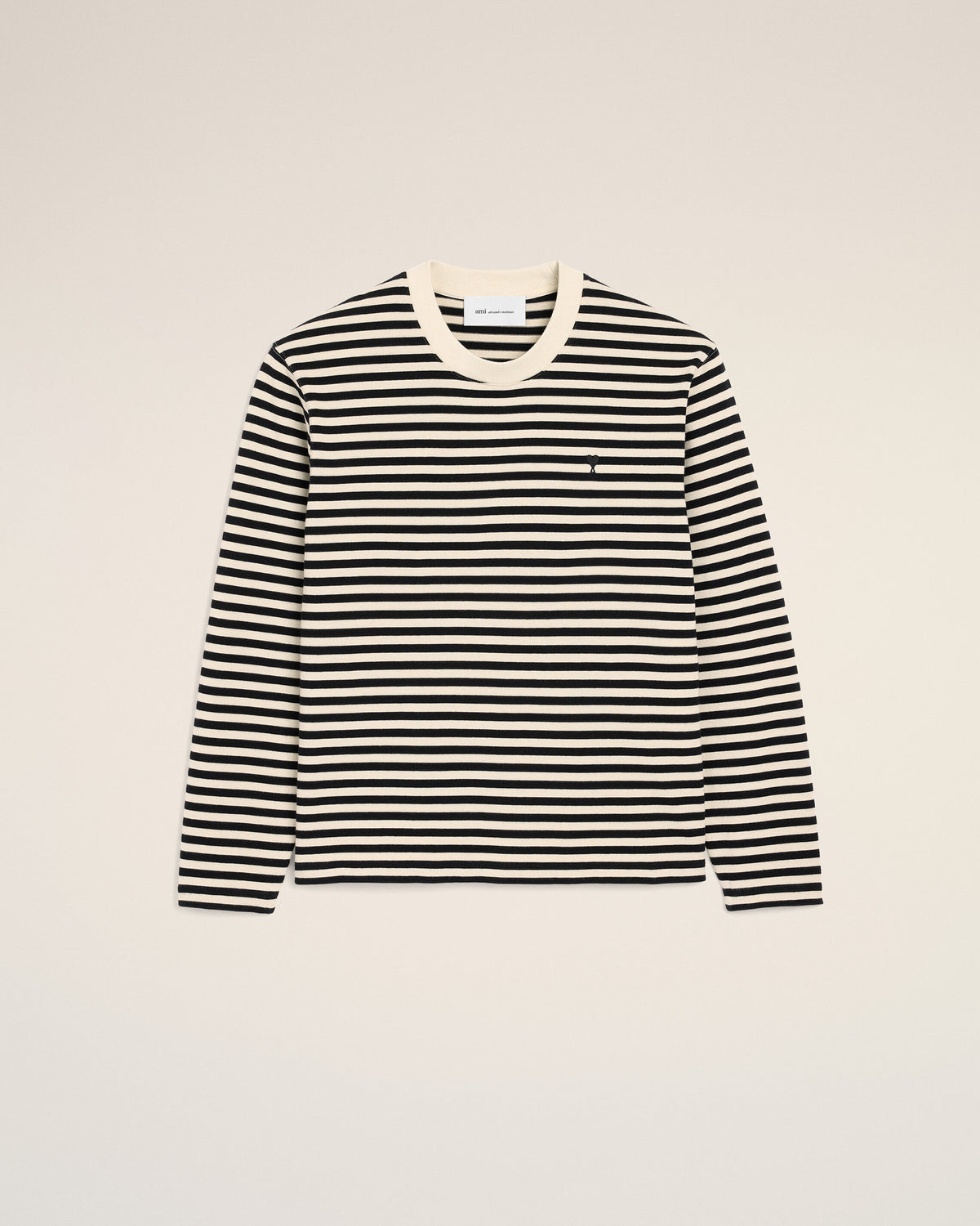 Black and white mariniere cotton t-shirt with Ami de Coeur - 1