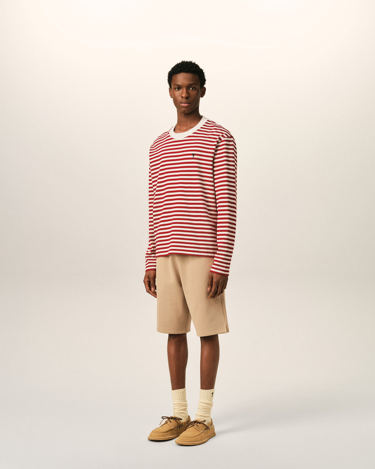 Camiseta marinera Ami de Cœur de algodón roja y blanca - 6