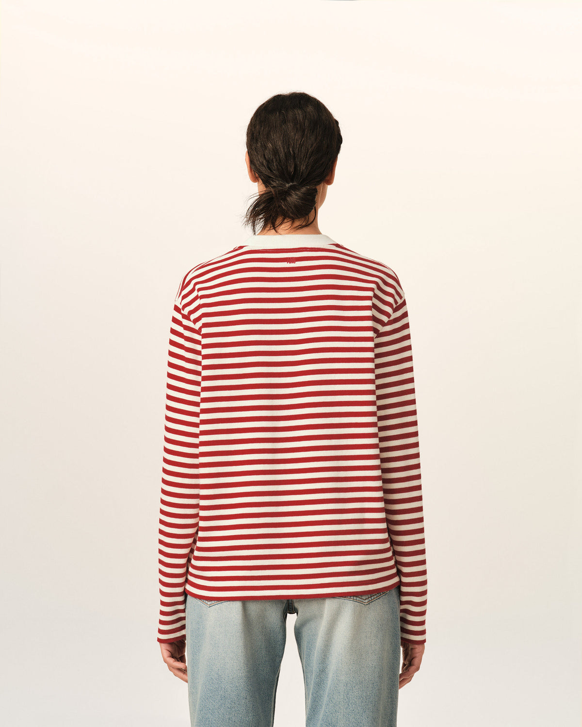 Camiseta marinera Ami de Cœur de algodón roja y blanca - 12