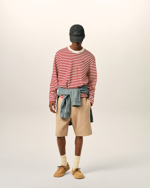 Camiseta marinera Ami de Cœur de algodón roja y blanca - Hombre - 3 - AMI Paris - Ami Paris