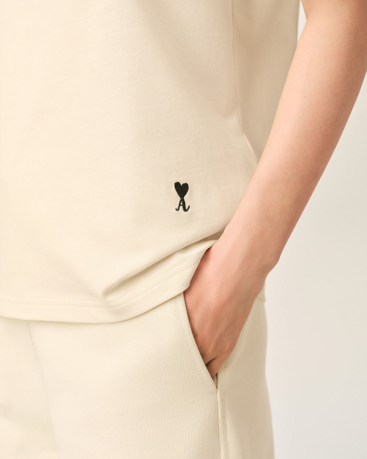 T-shirt écru imprimé en coton "Don