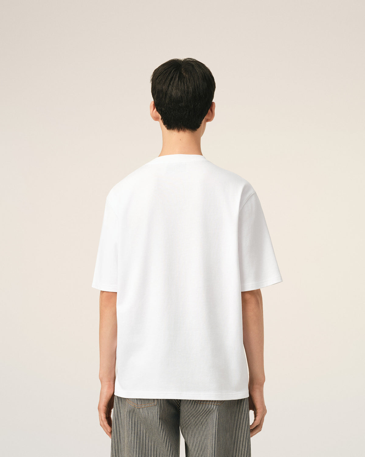 White cotton t-shirt with Ami de Coeur tulip - 5