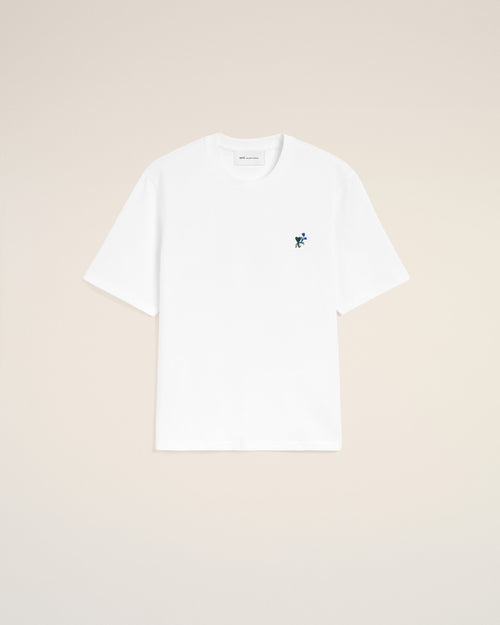 T-shirt Ami de Cœur Tulipe in cotone bianco - 1 - Ami Paris